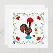 De Portugese Rooster Happy Birthday Kaart (Voorkant / Achterkant)
