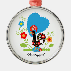 De Portugese rooster Metalen Ornament