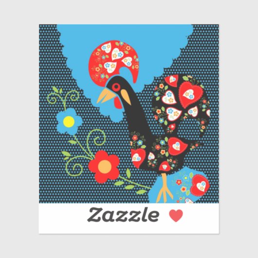 De Portugese rooster Sticker (Vel)