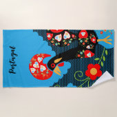 De Portugese rooster Strandlaken (Voorkant)