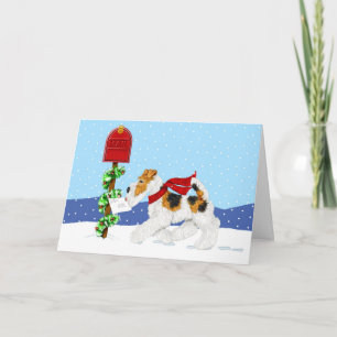 De Post van Kerstmis van de Vos van de draad Feestdagen Kaart