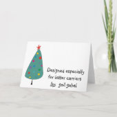 De PostArbeider van de Drager van de brief Feestdagen Kaart (Achterkant)