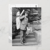 De postbode bij de Post Kantoor Briefkaart (Voorkant / Achterkant)