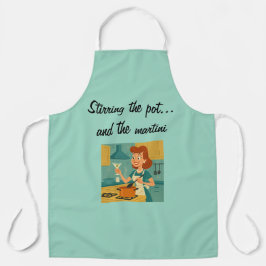 "De pot roeren... en de Martini" Schort
