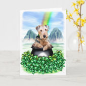 De Pot van Airedale Terrier van Gouden Kaart (Gele Bloem)