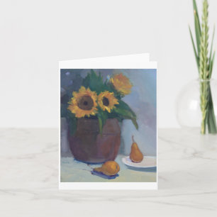 De Pot van het koper van Zonnebloemen en Peren - Kaart