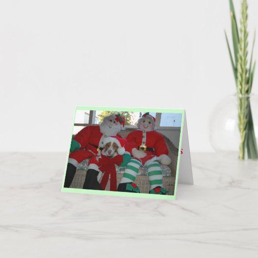 DE POTEN VAN DE KERSTMAN FEESTDAGEN KAART (Voorkant)