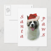 De Poten van de Kerstman van Akita Feestdagenkaart (Voorkant / Achterkant)