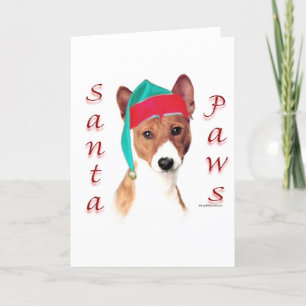 De Poten van de Kerstman van Basenji Feestdagen Kaart
