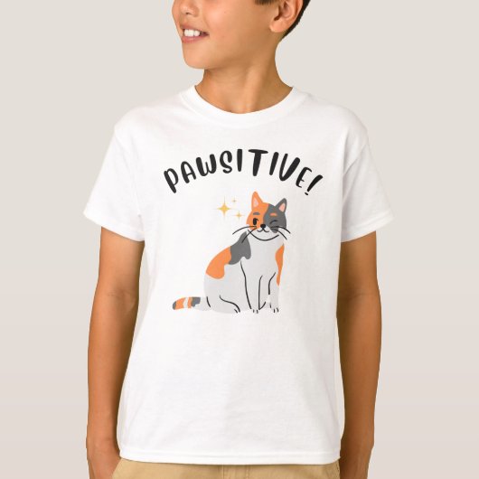 De POZITIEVE Kat - Kinder T-Shirt (Voorkant)