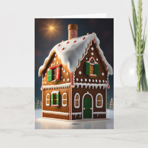 De pracht van ons prachtige peperkoekenhuis feestdagen kaart