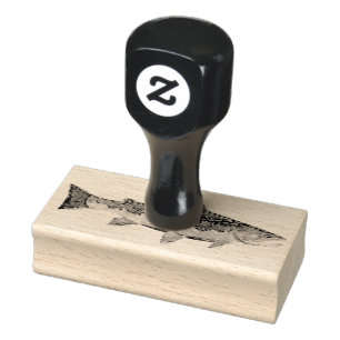 De prachtige Brook-forel Rubberstempel