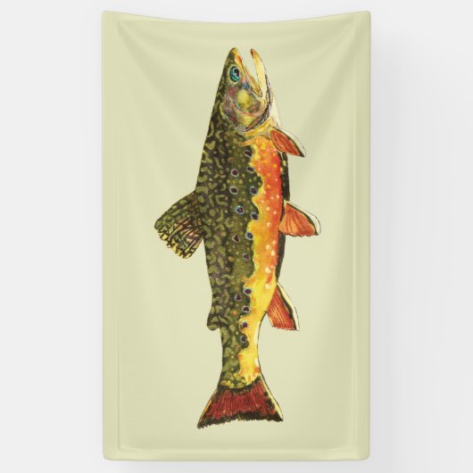 De prachtige Brook-forel Spandoek (Verticaal)