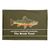 De prachtige Brook-forel voor vliegende ventilator Kussensloop (Achterkant)