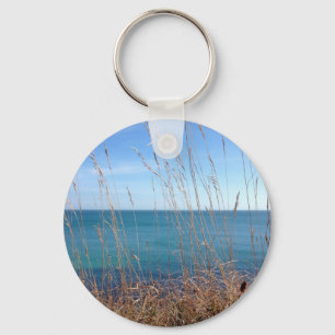De prachtige gras en Zee Sleutelhanger