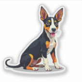 De prachtige Manchester Terrier Whippet, het kubis Sticker (Voorkant)