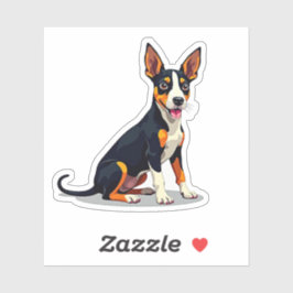 De prachtige Manchester Terrier Whippet, het kubis Sticker