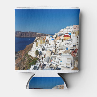 De prachtige Oia in Santorini, Griekenland Blikjeskoeler