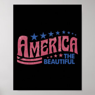 De prachtige retro  Amerikaanse 4th van juli Poster