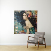 De prachtige zeemeermin collage wandkleed (In situ)