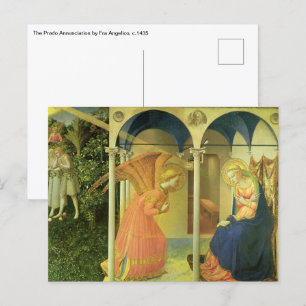 De Prado Annunciatie door Fra Angelico Briefkaart