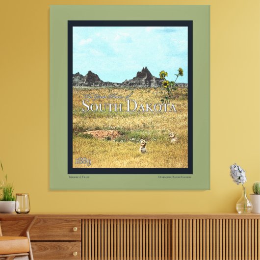 De Prairielanden van South Dakota Canvas Afdruk (Insitu (Woonkamer))