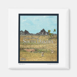 De Prairielanden van South Dakota Magneet