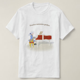 De praktijk handhaaft perfecte Mozart die Piano sp T-shirt