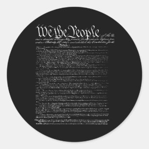 De preambule van de grondwet is een preambule voor ronde sticker