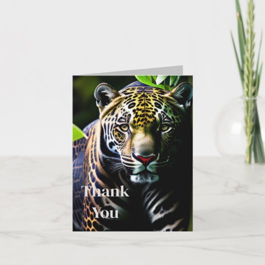 De Predator van het Oerwoud Jaguar - Fierce Bedankkaart (Voorkant)