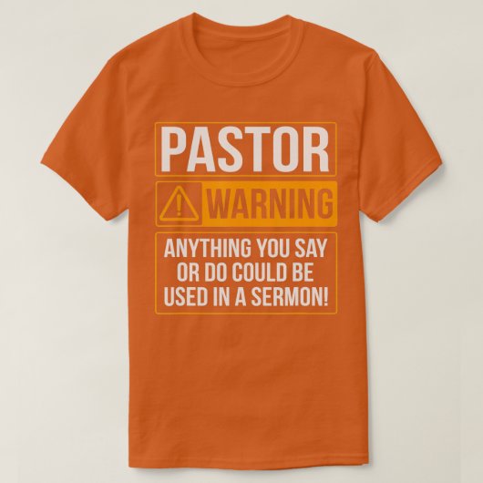 De predikant waarschuwt om het even wat u zou kunn t-shirt (Design voorkant)