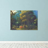 De preek van John de Baptist Canvas Afdruk (Insitu (Houten vloer))