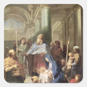 De presentatie in de tempel, 1692 vierkante sticker