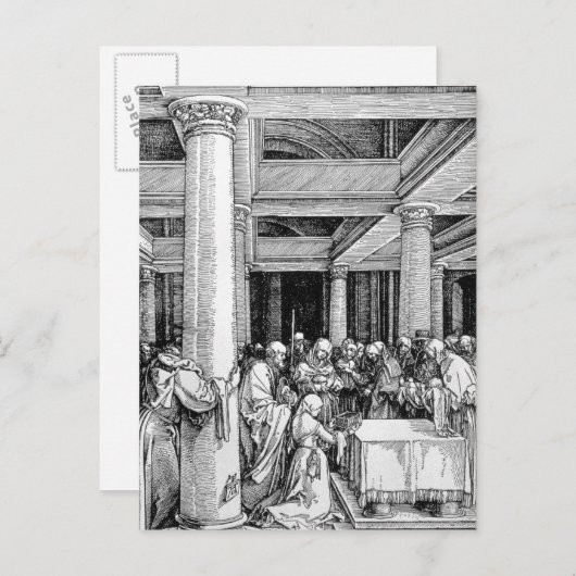 De presentatie in de tempel, c.1503/4 briefkaart (Voorkant / Achterkant)