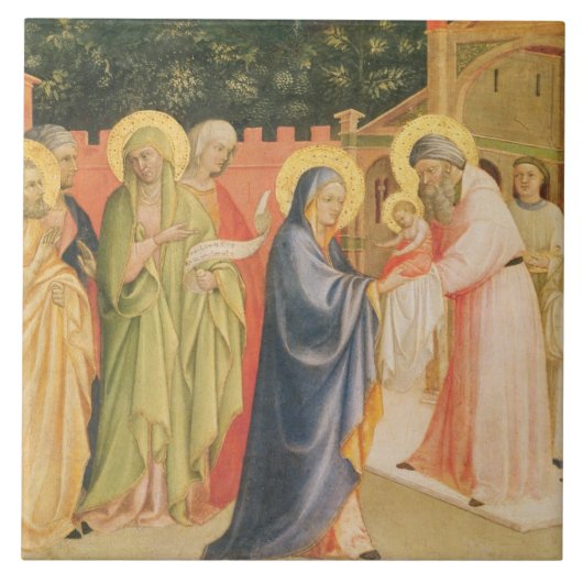 De presentatie in de tempel tegeltje (Voorkant)