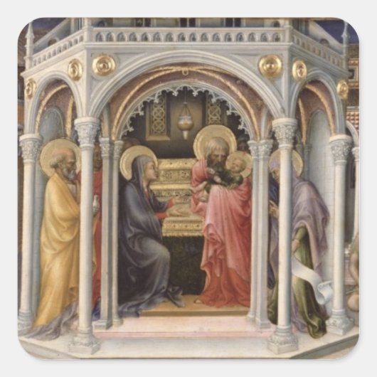 De presentatie in monster 2 vierkante sticker (Voorkant)