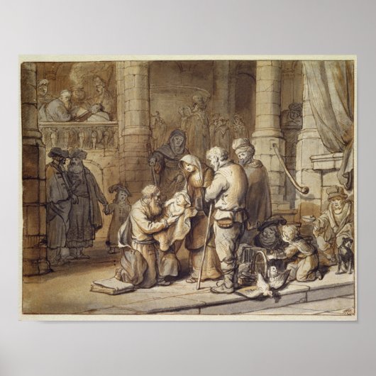 De presentatie van Christus in de tempel Poster (Voorkant)