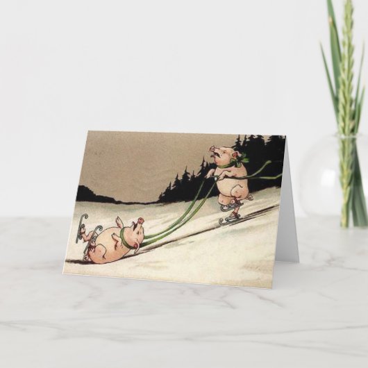 DE PRET VAN DE WINTER FEESTDAGEN KAART (Voorkant)