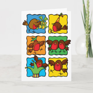 De pret van Robin Feestdagen Kaart