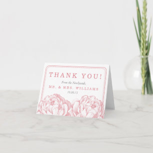 De Pretty Peony Bloemige Trouwcollectie Bedankkaart