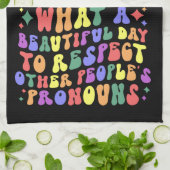 De Pride Maand met regenboog Theedoek (Gevouwen)