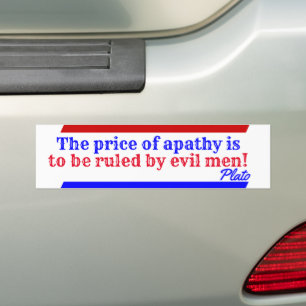 "De prijs van apathie moet worden bepaald door kwa Bumpersticker