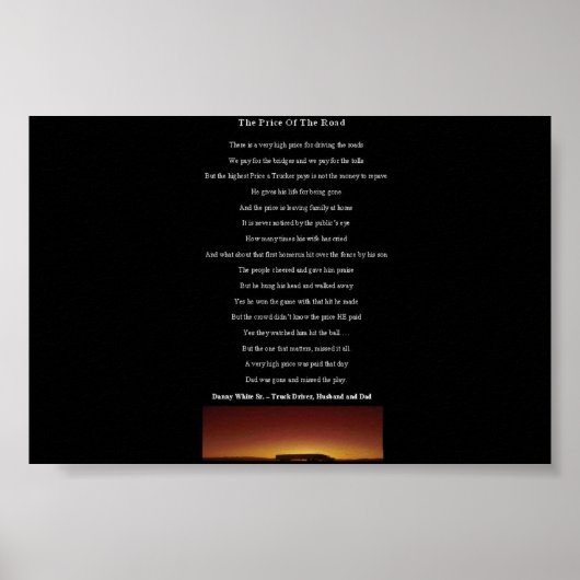 De prijs van de weg poster (Voorkant)