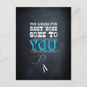 De prijs voor de beste baas gaat naar je toe! briefkaart