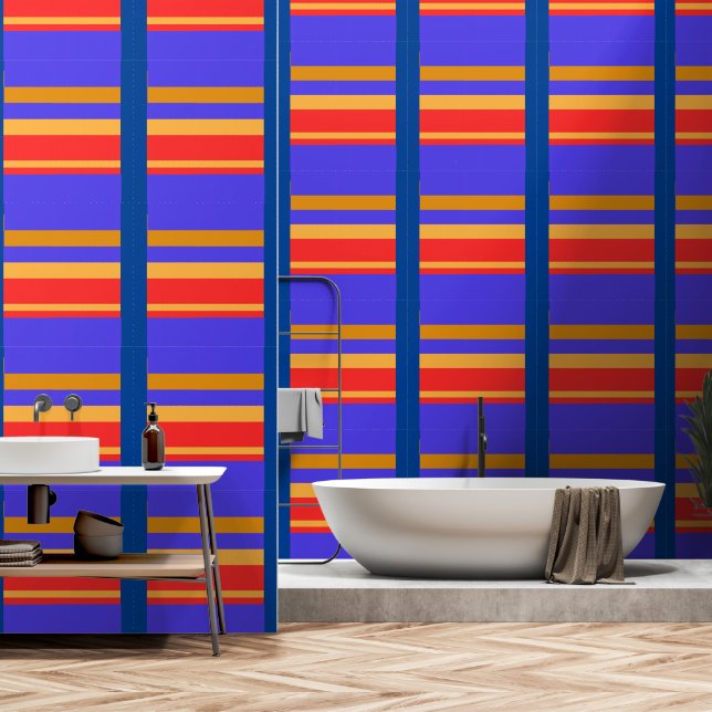 De primaire kleuren behang (Badkamer)