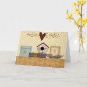 De primitieve Kaart van de Verjaardag van het (Gele Bloem)