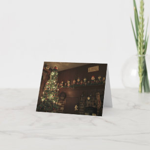 De primitieve Koloniale Vakantie van Kerstmis van Feestdagen Kaart