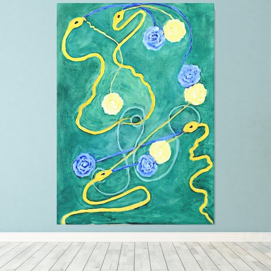 De Primordiale Chaos van Hilma af Klint Canvas Afdruk (Insitu (Houten vloer))