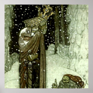 "De Prins en de Tomten" van John Bauer Poster