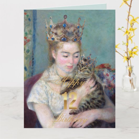 De Prins en Ik Gelukkige 12e Verjaardag Kaart (Gele Bloem)